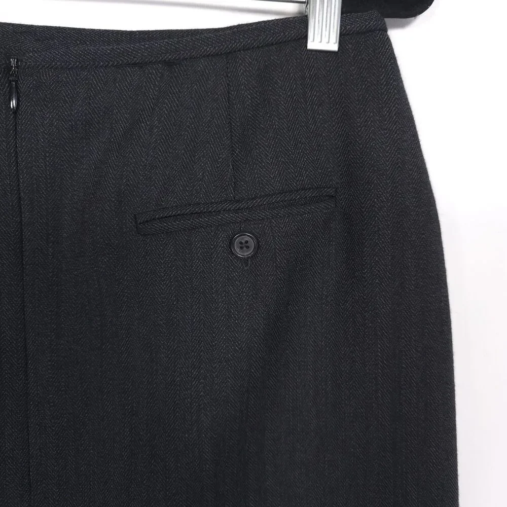 LAUREN RALPH LAUREN 100% WORSTED WOOL Skirt Size 14 USA‎ MADE Vintage